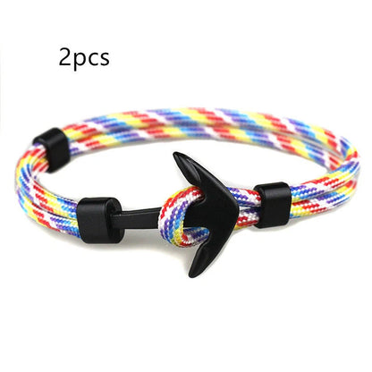 Unisex Pirate Anchor Bracelet with detailed nautical design, perfect for sea lovers and fashion enthusiasts.
