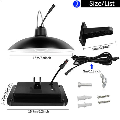 16LED solar chandelier with black or white finish for outdoor garden lighting