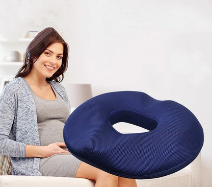 Ergonomic memory foam seat cushion with breathable materials and removable cover for office and home use