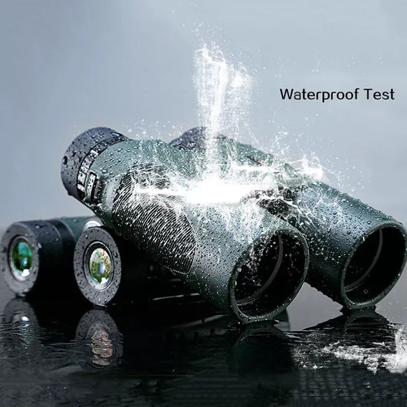 10X42 HD High Power Binoculars with mobile camera compatibility in Army Green and Black