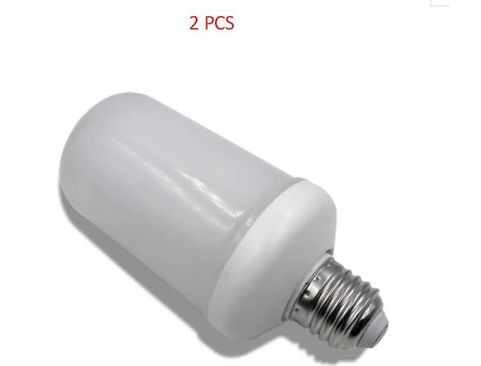 Atmosphere decorative flame effect lamp with LED flickering light on tabletop, showing warm glow and realistic fire simulation.