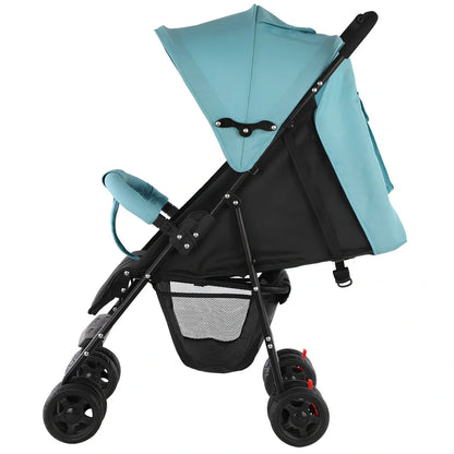 Lightweight baby stroller with wide 45cm seat and extended 90cm frame in noble purple colour