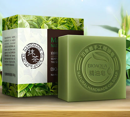 BIOAQUA 100g bamboo charcoal essential oil soap bar with natural ingredients for deep cleansing