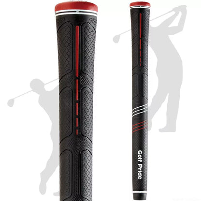 Golf Rubber Ironwood Grip with non-slip PU surface in blue and red