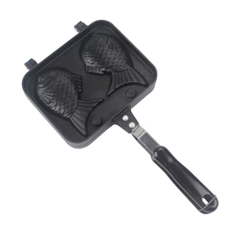 Fish-Shaped Waffle Pan Maker with non-stick coating and aluminum alloy construction