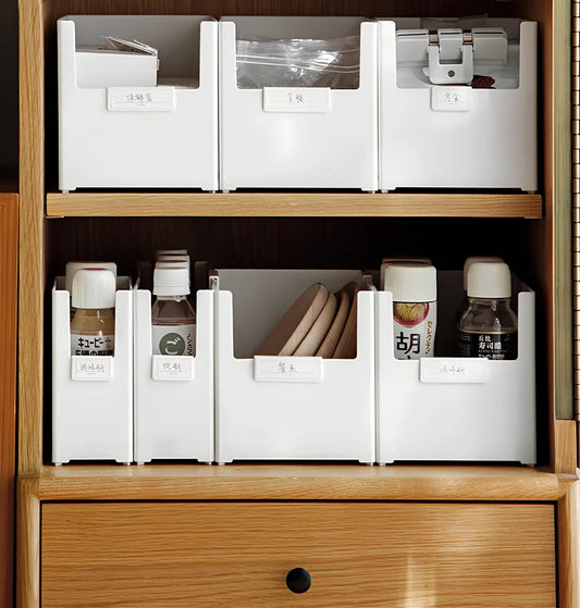 ABS plastic storage box with compartment dividers for household organisation