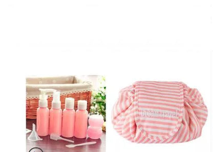 Animal Print Large Capacity Drawstring Cosmetic Storage Bag with waterproof oxford cloth