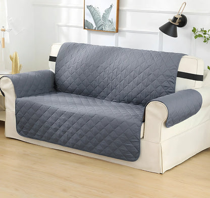 Lake blue pet waterproof compartment sofa cushion 190x228cm in polyester protecting against spills