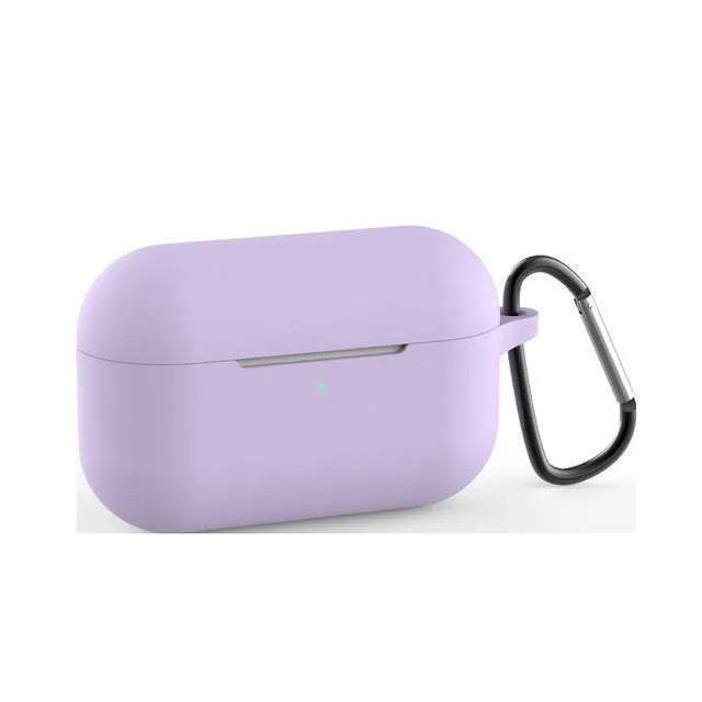 Silicone protective cover for AirPods Pro headphones in multiple colour options showing shock absorption design