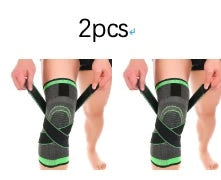 Durable sports knee brace with premium materials, 3D weaving technology, and customizable pressure belt design for active lifestyles