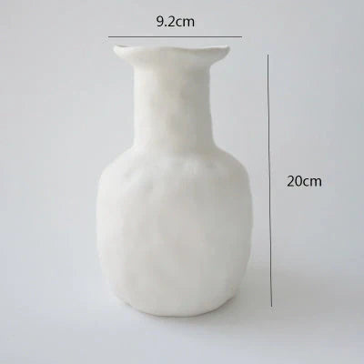 Minimalist ceramic vase set for modern home decor with rough texture