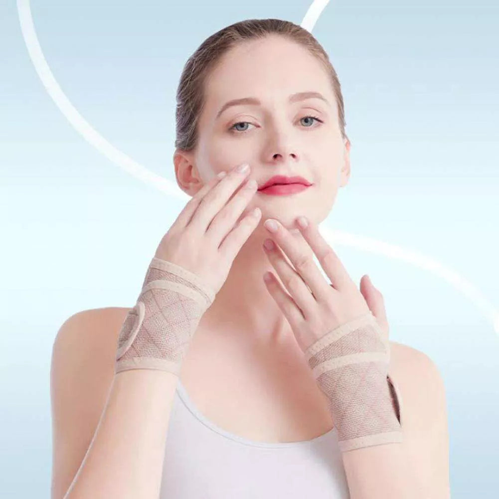 Adjustable wrist support brace for carpal tunnel and tendinitis relief in black, gray, and pink