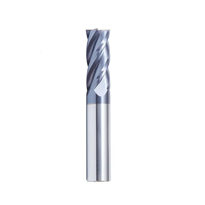Carbide milling cutter set showing spiral cutting edges and straight shank design
