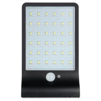 Black and white outdoor solar garden light with IP65 waterproof rating for courtyard and balcony lighting