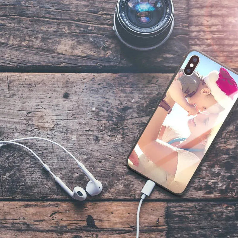 iPhone case with raised bumper edge protecting camera and screen, precision cut-outs for ports