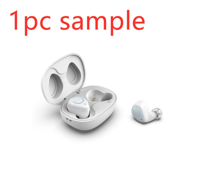Black and white M18 true wireless in-ear Bluetooth earbuds with charging case.