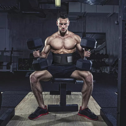 Neoprene sports belt for lower back support during fitness activities