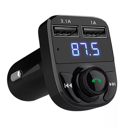 Bluetooth Car Kit with FM Transmitter and Dual USB Charger for cars
