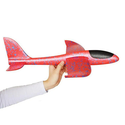 Luminous Hand Launch Flying Foam Airplane with built-in lights for night flying