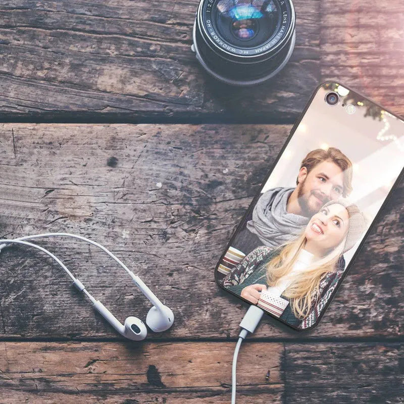 iPhone case with raised bumper edge protecting camera and screen, precision cut-outs for ports