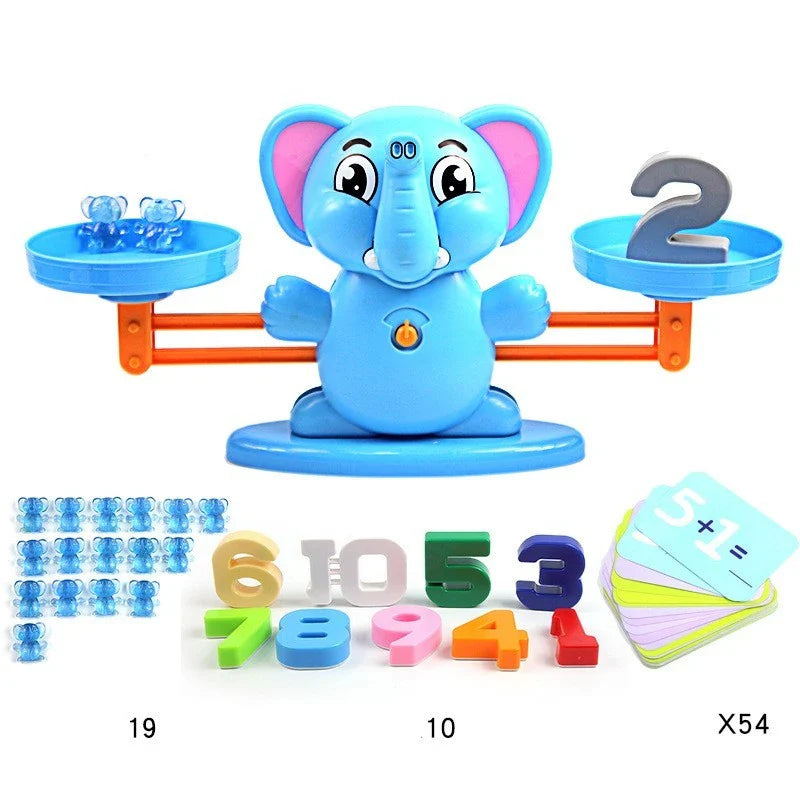 Engaging Educational Balance Toy with colorful animal shapes and digital display for early math learning