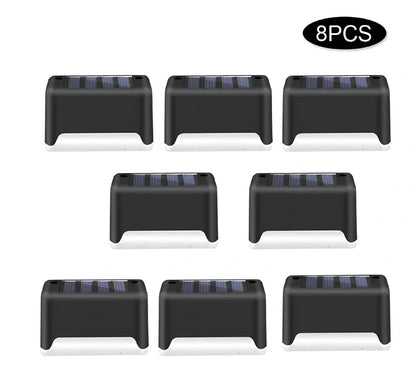 Coffee-coloured solar step light with amorphous silicon panel for outdoor staircase and garden illumination