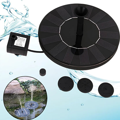 16cm round solar fountain pump with 7V/1.4W panel for garden water features
