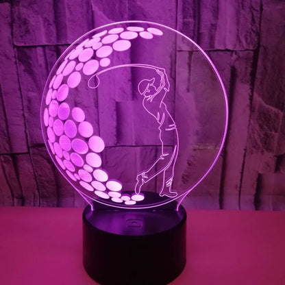 3D night light with acrylic shade and touch remote control operation for corridors and bedrooms