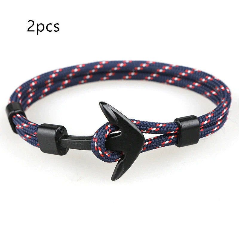 Unisex Pirate Anchor Bracelet with detailed nautical design, perfect for sea lovers and fashion enthusiasts.