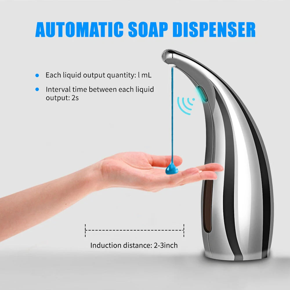 Automatic liquid soap dispenser with infrared sensor in various colors