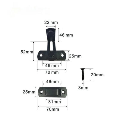 90-degree carbon steel sliding door lock with stainless steel shackle for warehouse security