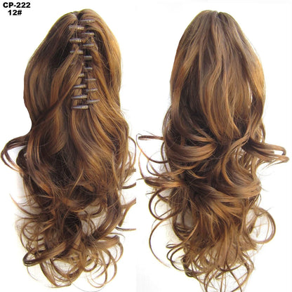 Stylish ponytail hair extension with natural-looking synthetic fibers for comfortable all-day wear