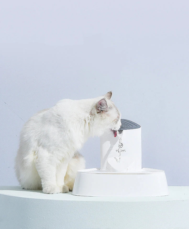 1.5L automatic pet water fountain with LED light and 4-layer filter for cats and dogs