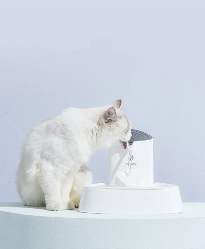 1.5L automatic pet water fountain with LED light and 4-layer filter for cats and dogs