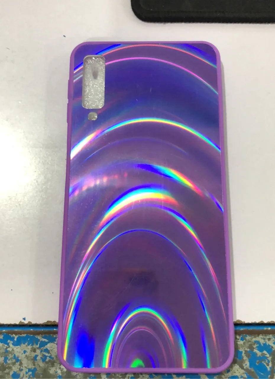 Marble-pattern shockproof silicone phone case for Samsung Galaxy models shown in multiple colours.