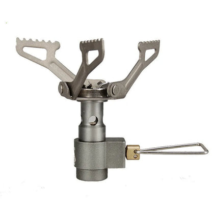 Portable camping stove with one-piece furnace structure, using propane fuel for outdoor cooking