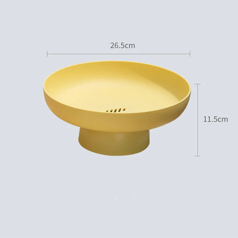 Macaron Color Fruit Drain Basket in pink, green, yellow, and white