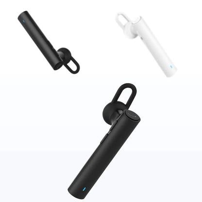 Compact wireless Bluetooth headset in black or white with Bluetooth 4.1 technology