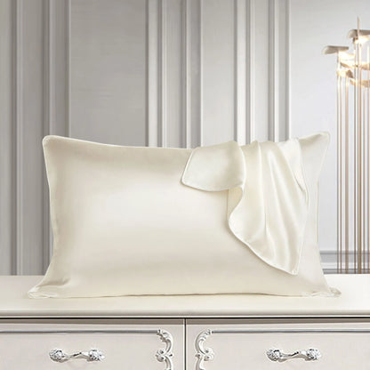 Mulberry silk pillowcase 48x74cm in palace luxury style with inlaid rope weave texture.