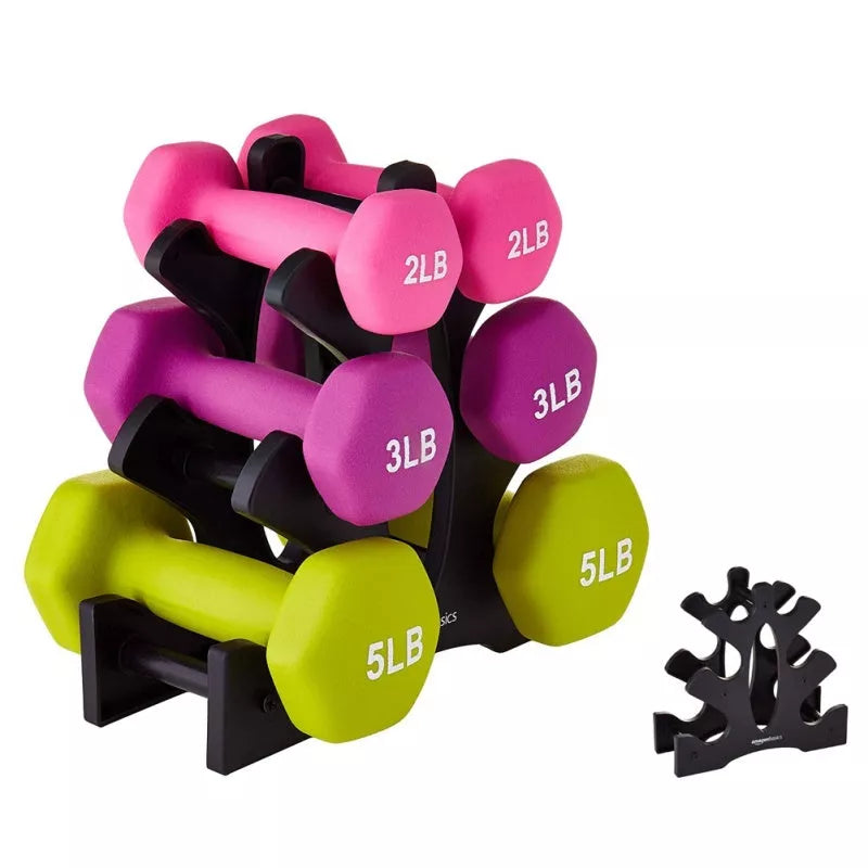 Sturdy metal dumbbell bracket for organizing up to 30-pounds of weights