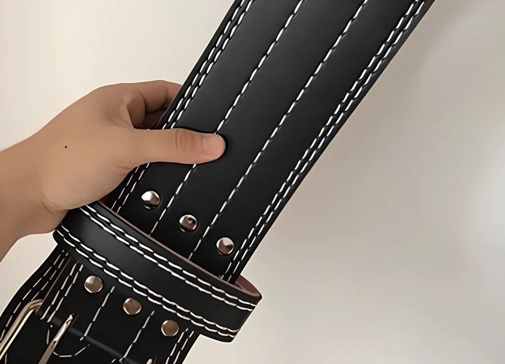 Four-layer cowhide leather sports fitness belt for weightlifting support