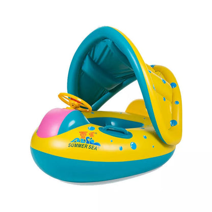 Infant inflatable swimmer with cartoon pattern in Summer Yacht color