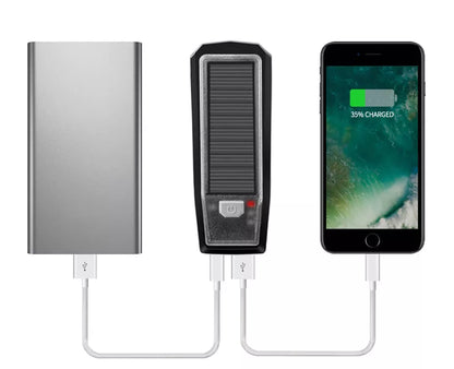 Solar Horn Light with dual charging and 120db speaker for outdoor safety