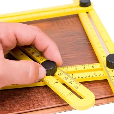 Four folding measuring ruler showing extended 25cm measurement and folded 12cm storage positions