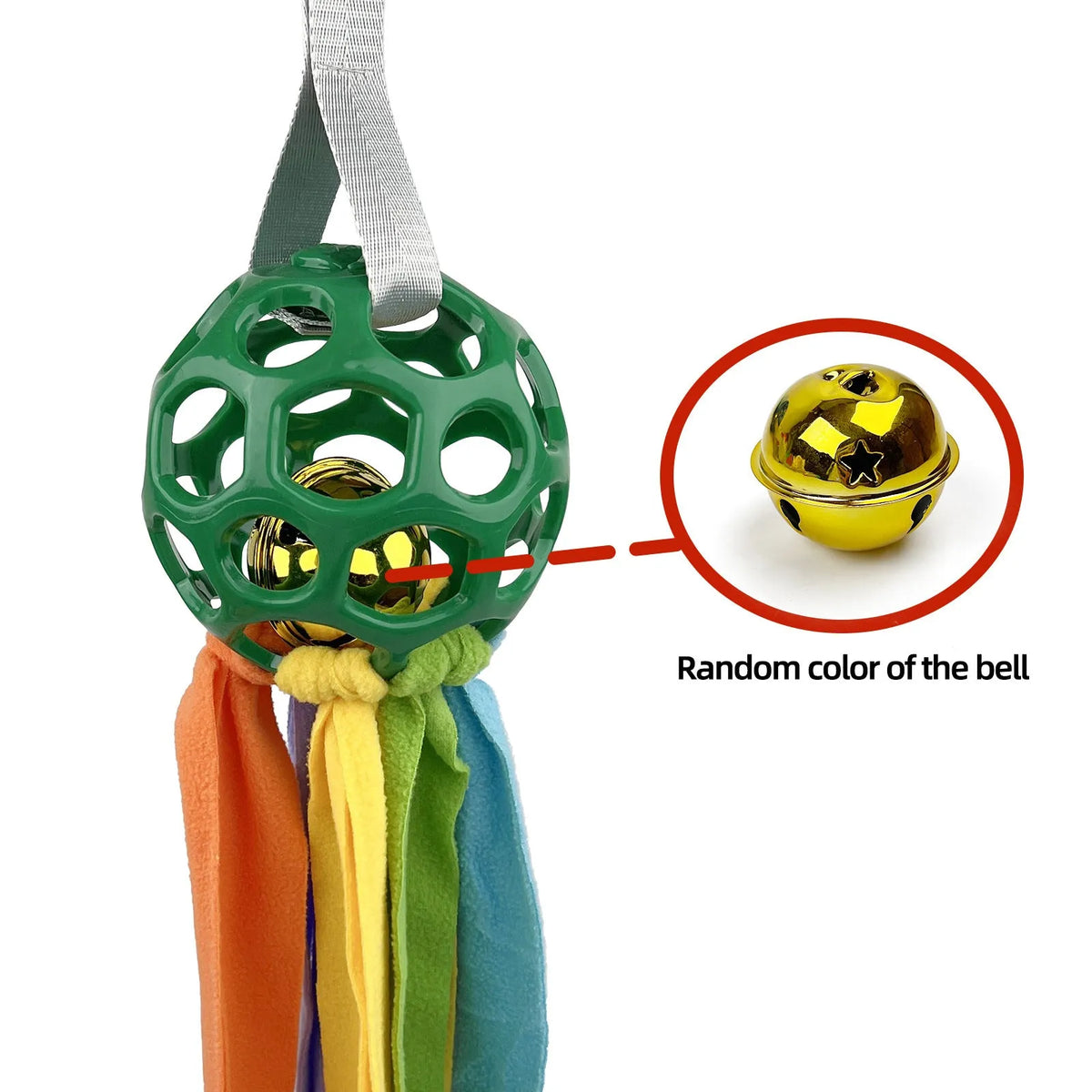 Interactive hollow ball pet toy with TPR sound in five colour options