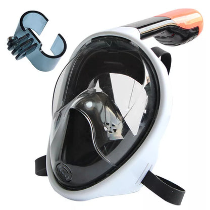 Full face snorkeling mask with anti-fog and GoPro mount in various colors
