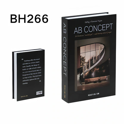 Simulation book ornament 27x18x6cm cardboard decorative prop with text design