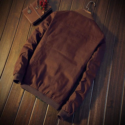 Men's Korean Style Single-Breasted Casual Jacket in green and blue