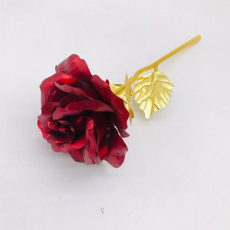 Handmade 24K gold rose flower set in elegant gift box