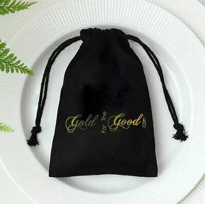 Flannel drawstring storage bag for jewelry and small electronics in various colors and sizes